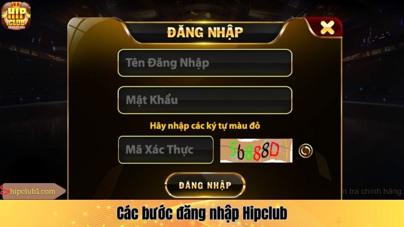 Các bước đăng nhập Hipclub